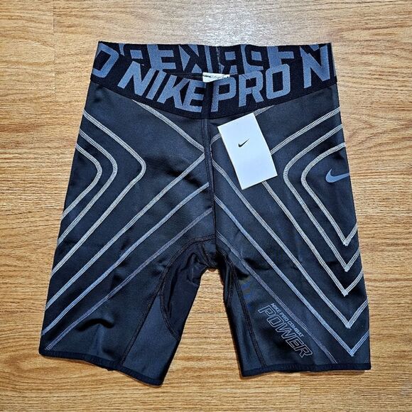 Nike Pro Combat Hyperstrong Power Men's Compression Shorts Football L Black New - Picture 1 of 10
